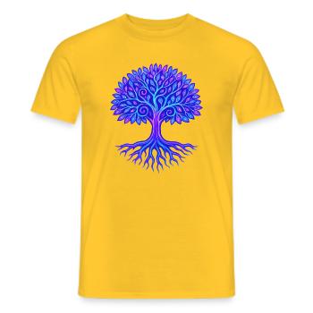 Baum des Lebens - Männer T-Shirt - Gelb - Vorne - AI Model Male 178 dark (178cm)