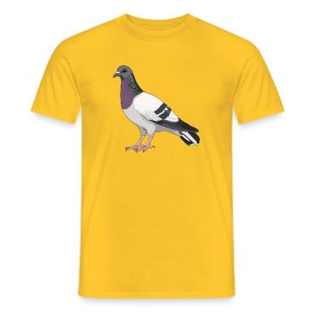 Pigeons Pigeon - T-shirt homme - jaune - Devant - AI Model Male 178 dark (178cm)