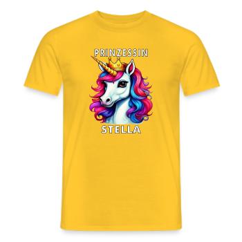 PRINCESSE LICORNE STELLA - T-shirt homme - jaune - Devant - AI Model Male 178 dark (178cm)
