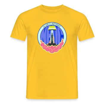 Eul jour d'l'indépendance - T-shirt homme - jaune - Devant - AI Model Male 178 dark (178cm)