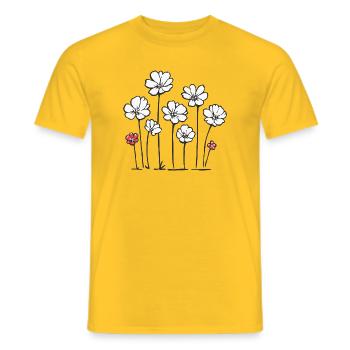 Zartes Wildblumen Muster - Männer T-Shirt - Gelb - Vorne - AI Model Male 178 dark (178cm)