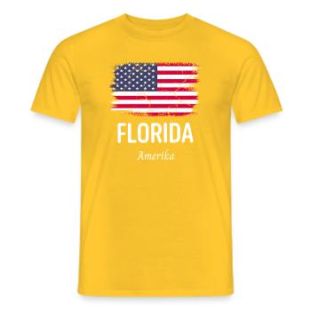 Floride - T-shirt homme - jaune - Devant - AI Model Male 178 dark (178cm)