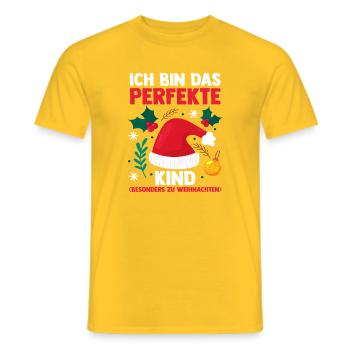 Weihnachtsmann Weihnachtszeit Weihnachts - Männer T-Shirt - Gelb - Vorne - AI Model Male 178 dark (178cm)