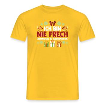 Weihnachtsmann Weihnachtszeit Weihnachts - Männer T-Shirt - Gelb - Vorne - AI Model Male 178 dark (178cm)