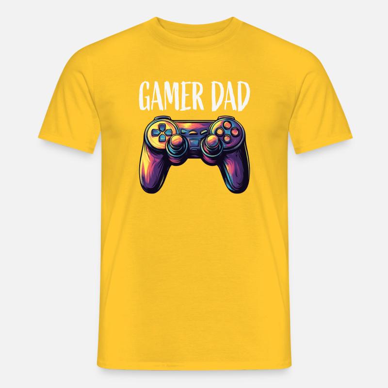 Gamer Dad Controller Neon - T-shirt homme - jaune