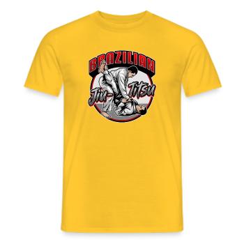 Brasilianische Jiu-Jitsu-Kampfkünste - Männer T-Shirt - Gelb - Vorne - AI Model Male 178 dark (178cm)