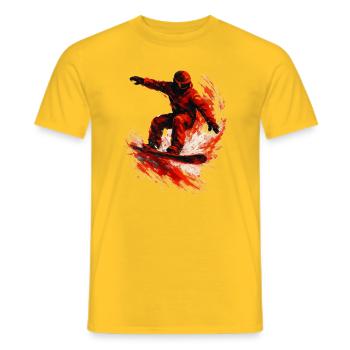 Snowboarden | Schnee | Snowboarder | Ski - Männer T-Shirt - Gelb - Vorne - AI Model Male 178 dark (178cm)