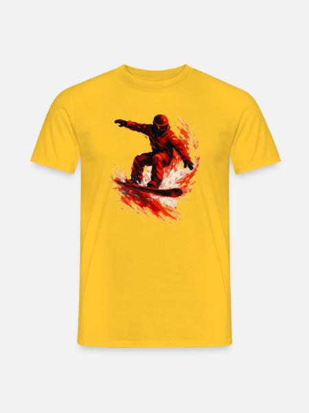 Snowboarding | Snow | Snowboarder | Ski - Men's T-Shirt - yellow