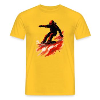 Snowboarden | Schnee | Snowboarder | Ski - Männer T-Shirt - Gelb - Vorne - AI Model Male 178 dark (178cm)