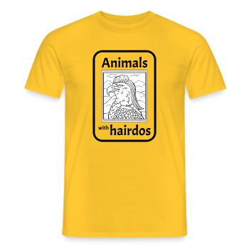 Aigle avec une coupe mulet - T-shirt homme - jaune - Devant - AI Model Male 178 dark (178cm)