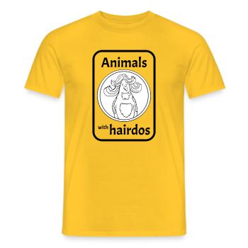 Perroquet avec coiffure - T-shirt homme - jaune - Devant - AI Model Male 178 dark (178cm)