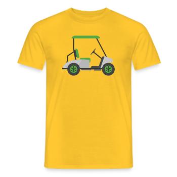 Golfwagen - Männer T-Shirt - Gelb - Vorne - AI Model Male 178 dark (178cm)
