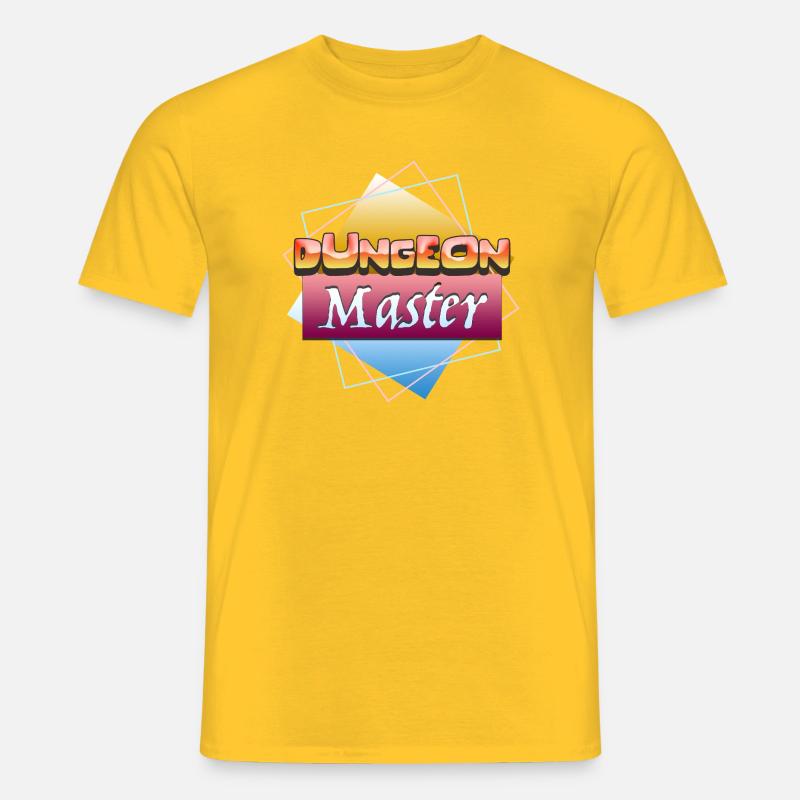 Retro Dungeon Masters Game Design Master - Men's T-Shirt - yellow