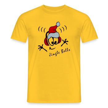 Christmas Carol DJ - Men's T-Shirt - yellow - Front - AI Model Male 178 dark (178cm)