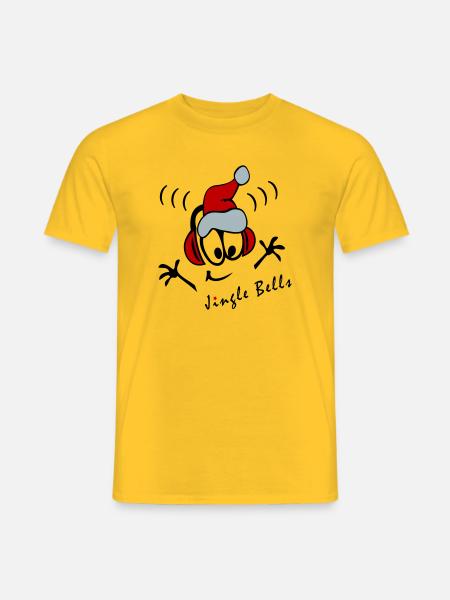 Weihnachtslied DJ - Männer T-Shirt - Gelb