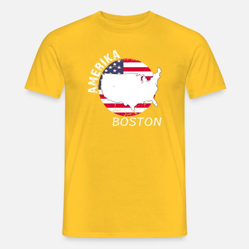 Boston - Männer T-Shirt - Gelb