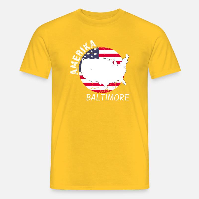Baltimore - Männer T-Shirt - Gelb