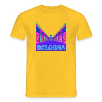 Porticoes of Bologna - Men's T-Shirt - yellow - Front - AI Model Male 178 dark (178cm)