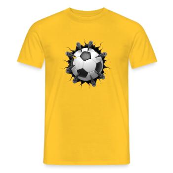 Football avec griffes – Conception sportive forte - T-shirt homme - jaune - Devant - AI Model Male 178 dark (178cm)