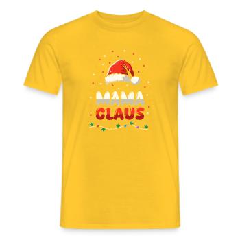 Noël Maman Noël - T-shirt homme - jaune - Devant - AI Model Male 178 dark (178cm)