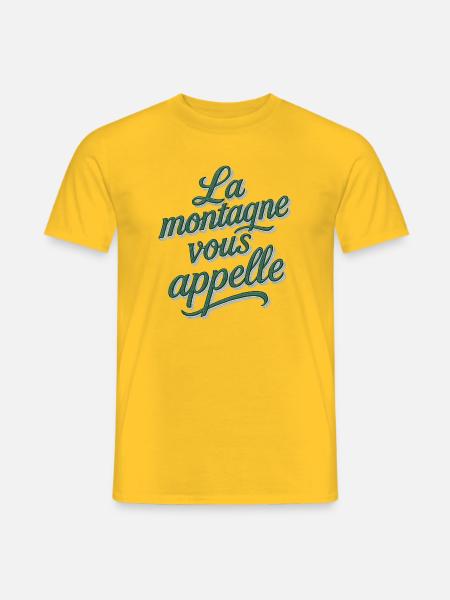 Die Berge rufen! - Männer T-Shirt - Gelb