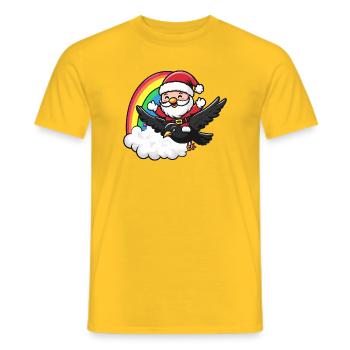 Noël du Corbeau Corbeau - T-shirt homme - jaune - Devant - AI Model Male 178 dark (178cm)