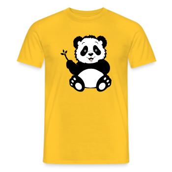 Pandabär - Männer T-Shirt - Gelb - Vorne - AI Model Male 178 dark (178cm)