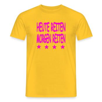Chevaucher - T-shirt homme - jaune - Devant - AI Model Male 178 dark (178cm)