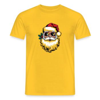 Santa Chill Sonnenbrillen Look - Männer T-Shirt - Gelb - Vorne - AI Model Male 178 dark (178cm)