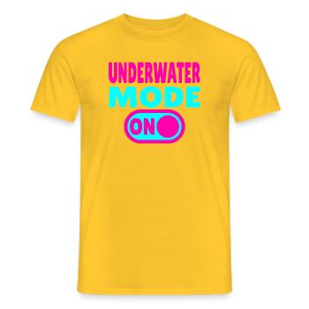 Underwater Mode ON  - Männer T-Shirt - Gelb - Vorne - AI Model Male 178 dark (178cm)