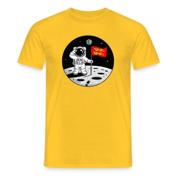 Norman Astronaut Normandy Pride Weltraumhumor - Männer T-Shirt - Gelb - Vorne - AI Model Male 178 dark (178cm)