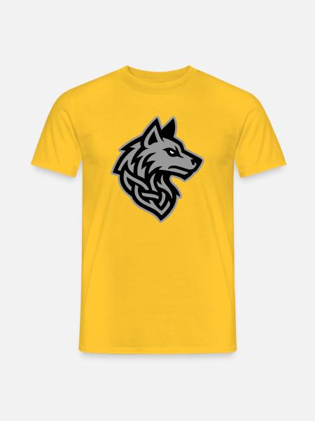 Wolf Head Viking - Men's T-Shirt - yellow