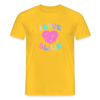 Slime Schleim Schleimig - Männer T-Shirt - Gelb - Vorne - AI Model Male 178 dark (178cm)