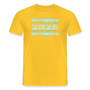 Eiskalt 2025 - Männer T-Shirt - Gelb - Vorne - AI Model Male 178 dark (178cm)