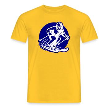 Ski Sport Logo - Männer T-Shirt - Gelb - Vorne - AI Model Male 178 dark (178cm)