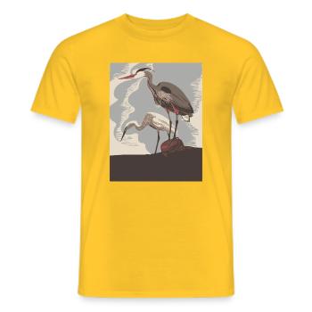 Heronenküste im Retro-Stil - Männer T-Shirt - Gelb - Vorne - AI Model Male 178 dark (178cm)