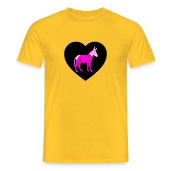 donkey - Men's T-Shirt - yellow - Front - AI Model Male 178 dark (178cm)