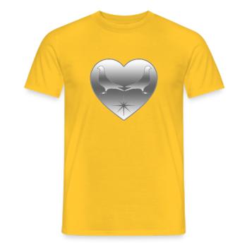 Doves - Men's T-Shirt - yellow - Front - AI Model Male 178 dark (178cm)