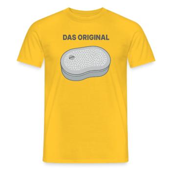 Originale DDR Brotbüchse - Männer T-Shirt - Gelb - Vorne - AI Model Male 178 dark (178cm)