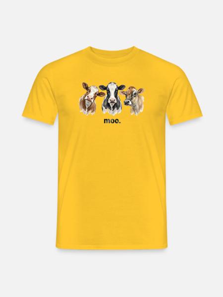 Kühe Muhen Bauernhoftiere Lustige Kuhliebhaber Lus - Männer T-Shirt - Gelb
