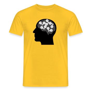Padel in my mind - T-shirt homme - jaune - Devant - AI Model Male 178 dark (178cm)