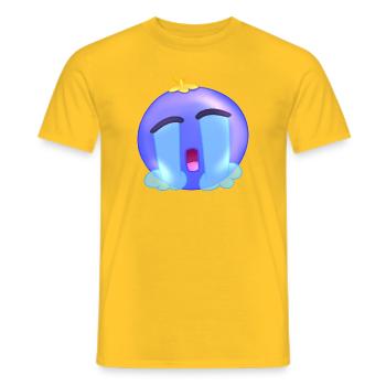 Sad Blue Purple Christmas Ball - Men's T-Shirt - yellow - Front - AI Model Male 178 dark (178cm)