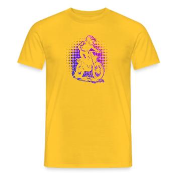 Ich liebe Motocross cooles Motiv für Motocross - Männer T-Shirt - Gelb - Vorne - AI Model Male 178 dark (178cm)