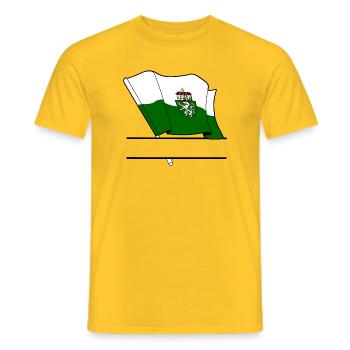 Drapeau de la Styrie – Espace de noms - T-shirt homme - jaune - Devant - AI Model Male 178 dark (178cm)