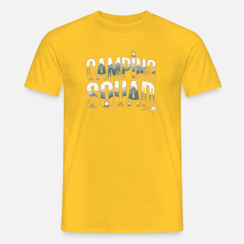 Camping Squad Waldabenteuer - Männer T-Shirt - Gelb