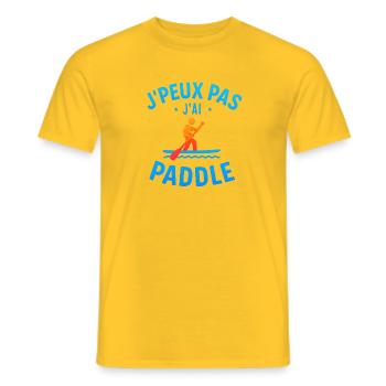 Ich kann nicht. Ich paddel. - Männer T-Shirt - Gelb - Vorne - AI Model Male 178 dark (178cm)