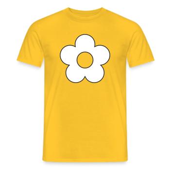 Flower minimalist - T-shirt homme - jaune - Devant - AI Model Male 178 dark (178cm)