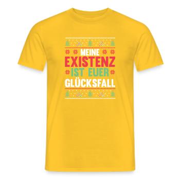 Noël du Père Noël - T-shirt homme - jaune - Devant - AI Model Male 178 dark (178cm)