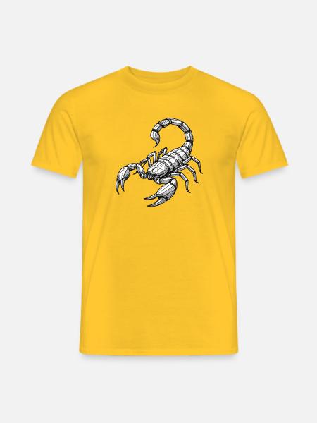 Geometrischer Skorpion Facettenkunst - Männer T-Shirt - Gelb