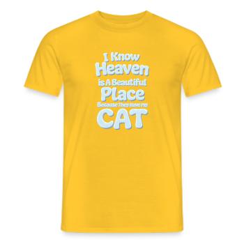 Funérailles de consolation du Cat Dead - T-shirt homme - jaune - Devant - AI Model Male 178 dark (178cm)